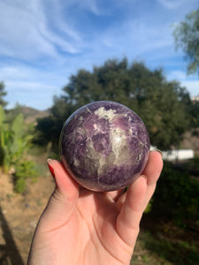 Lepidolite Sphere 69mm