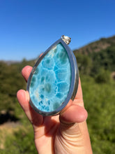 Load image into Gallery viewer, Larimar Sterling Silver XXXL AAA Pendant