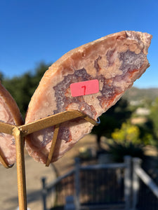 Lavender Pink Amethyst Butterfly Wings On Stand