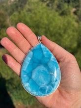 Load image into Gallery viewer, Larimar Sterling Silver XXXL AAA Pendant