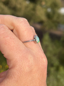 Opal Teardrop Ring Size 9.5