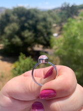 Load image into Gallery viewer, Rose Quartz Sterling Silver Ring Size 8.5