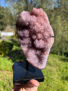 Pink Lavender Amethyst On Stand