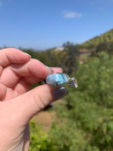 Load image into Gallery viewer, Larimar Rounded Teardrop Sterling Silver Pendant