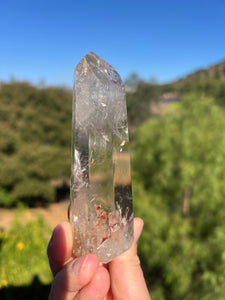 Quartz Hematoid Inclusion Tower w Rainbow