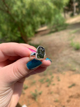 Load image into Gallery viewer, Moldavite Ring Sterling Silver size 6+(adjustable)