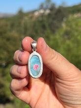 Load image into Gallery viewer, Larimar Oval Dark Pendant