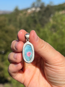 Larimar Oval Dark Pendant