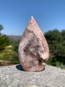 Pink Amethyst Druzy Flame