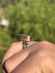 Honey Citrine Gold Electroformed Ring 6+