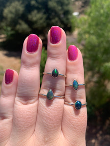 Dark Opal Ring Variety Sterling Silver