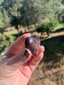 Gem Lepidolite Heart