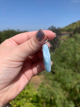 Load image into Gallery viewer, Larimar Rounded Diamond Sterling Silver Pendant