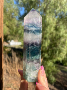 Fluorite Blue & Light Purple Tower