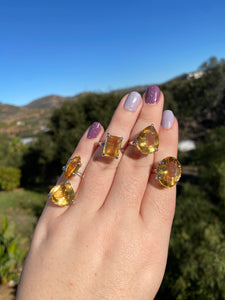 Honey Citrine Ring Variety Size 7