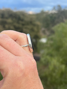 Gold Sheen Obsidian Ring Size 8