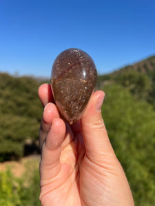 Rutilated Copper Quartz High Grade Palmstone