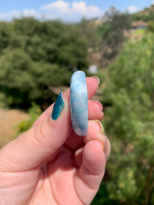 Larimar Shell Cabochon 105X