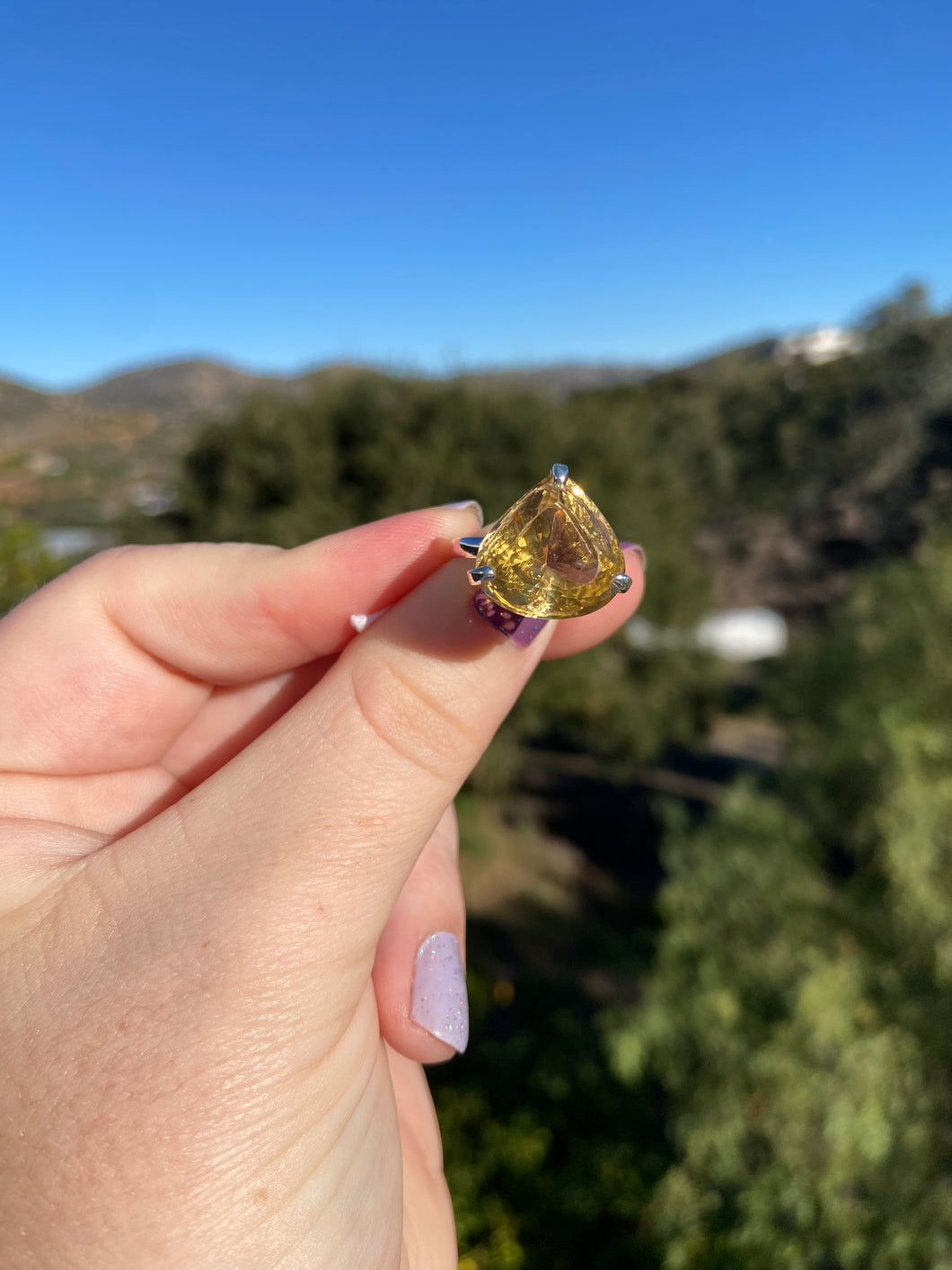 Honey Citrine Ring Variety Size 7