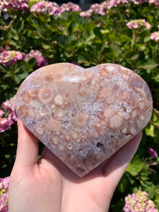 Pink Amethyst Druzy Heart on Stand