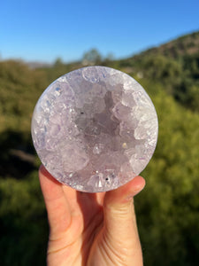 Lilac Purple Circular Banded Agate Sphere