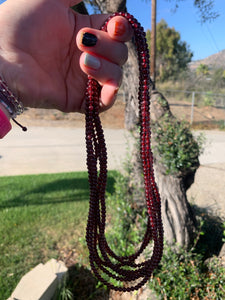 Garnet Beaded Necklaces 20” (Intuitively Selected)