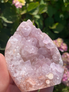 Pink Amethyst Druzy Flame