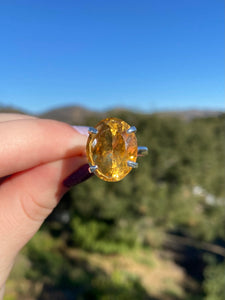 Honey Citrine Ring Size 11