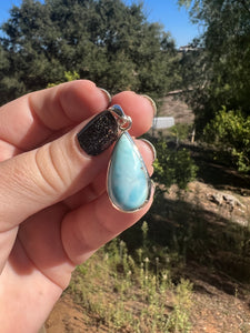 Larimar Tear Drop Sterling Silver Pendant *Variety