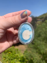 Load image into Gallery viewer, Larimar Oval Sterling Silver Pendant