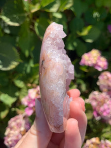 Pink Amethyst Druzy Flame