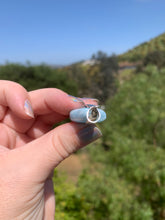 Load image into Gallery viewer, Larimar Rounded Diamond Sterling Silver Pendant