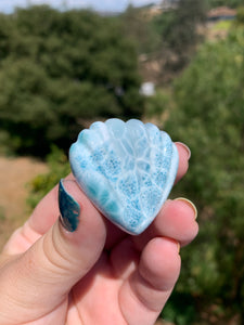 Larimar Shell Cabochon 105X