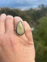 Load image into Gallery viewer, Gold Sheen Obsidian Ring Size 8