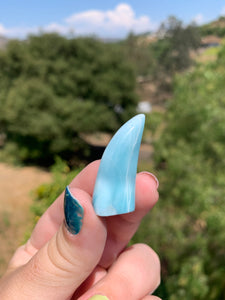 Larimar Fin Standing Carving 45D