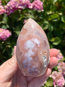 Pink Amethyst Druzy Flame