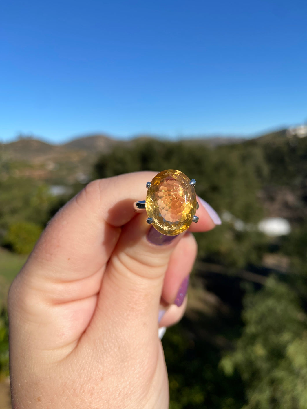 Honey Citrine Ring Variety Size 8