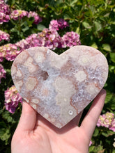 Load image into Gallery viewer, Pink Amethyst Druzy Heart on Stand