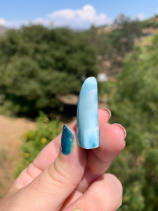 Larimar Fin Standing Carving 45D