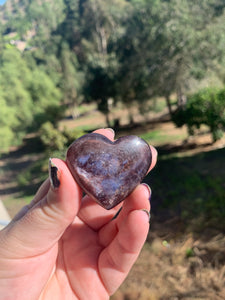 Gem Lepidolite Heart