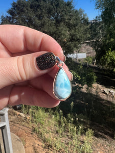 Larimar Tear Drop Sterling Silver Pendants *Variety