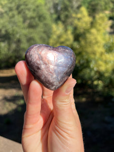 Gem Lepidolite Heart