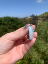 Load image into Gallery viewer, Larimar Heart Polished Cabbed Sterling Silver Pendant