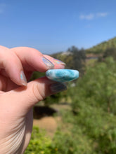 Load image into Gallery viewer, Larimar Rounded Sides Transparent Teardrop