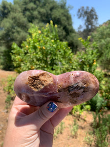 Lavender Pink Amethyst Druzy Heart on Stand