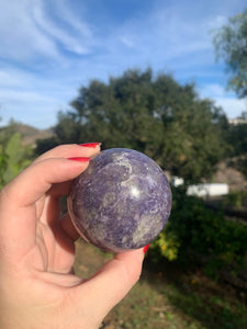 Lepidolite Sphere 62mm