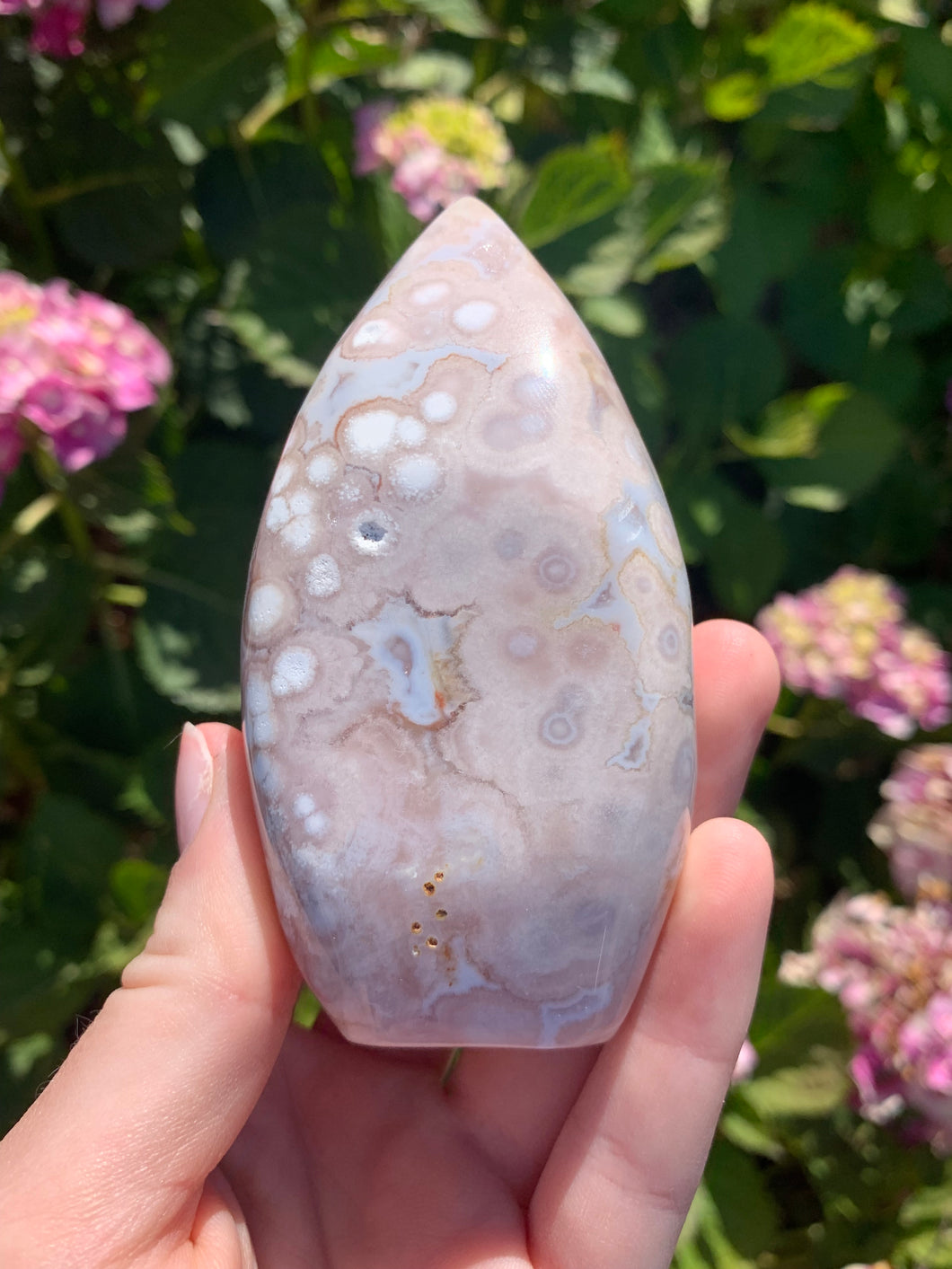 Pink Amethyst Druzy Flame