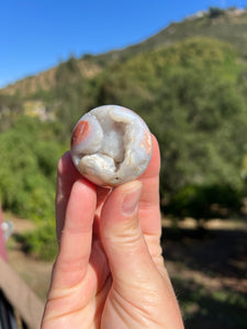 Cotton Candy Agate Druzy Sphere