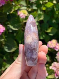 Pink Amethyst Druzy Flame