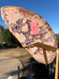 Lavender Pink Amethyst Butterfly Wings On Stand